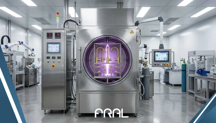 دستگاه آبکاری PVD در کارخانه تولید شیرآلات با محفظه خلاء